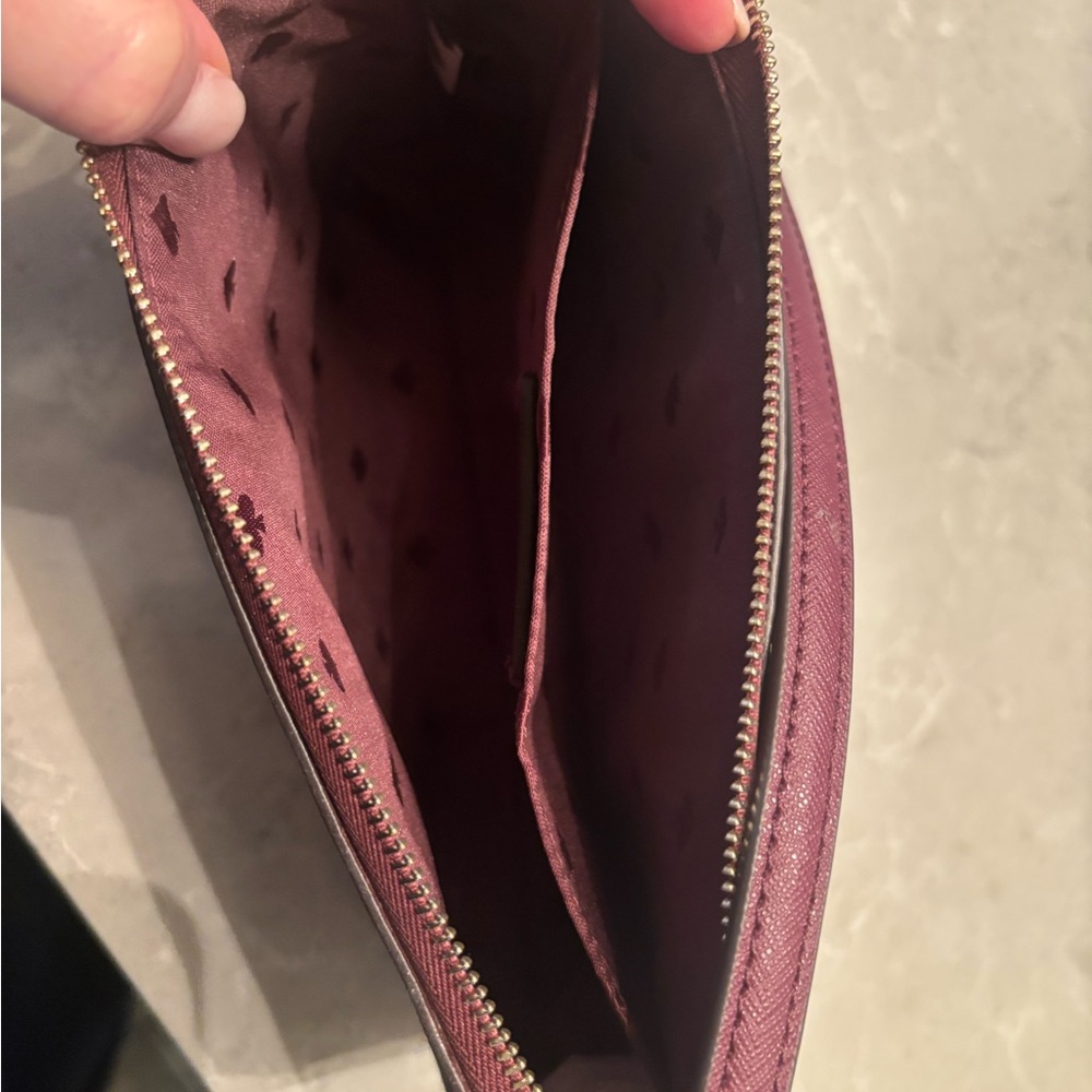 Kate Spade New York Burgundy Glitter Crossbody Messenger Bag - Picture 8 of 8